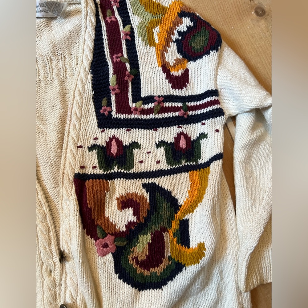 Vintage floral knit sweater - Picture 4 of 11